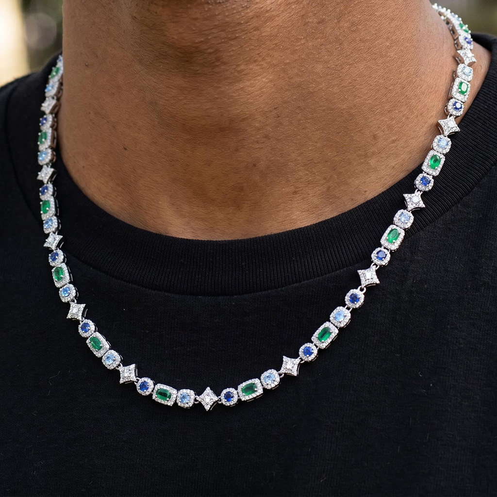 Iced Out 6mm Multi-color Tennis Chain Iced Out 6mm Multi-color Tennis Chain