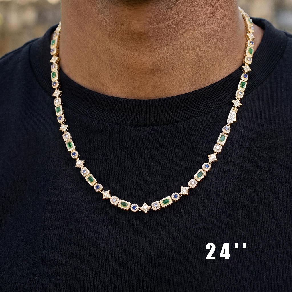 Iced Out 6mm Multi-color Tennis Chain Iced Out 6mm Multi-color Tennis Chain