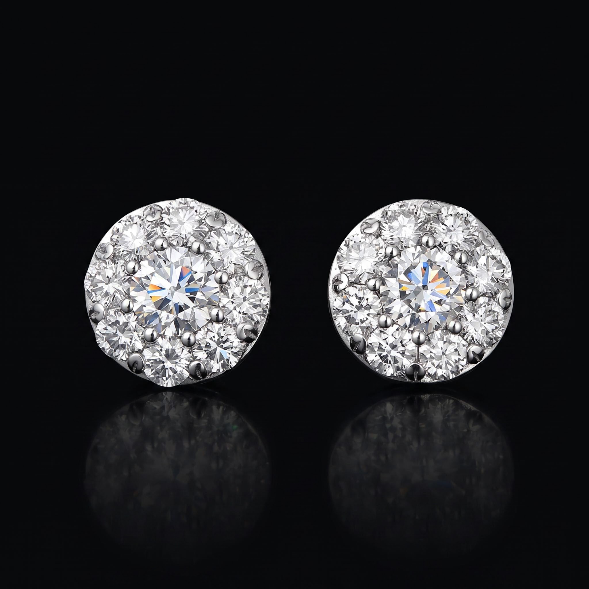 Iced Out Cluster Stud Earrings Iced Out Cluster Stud Earrings
