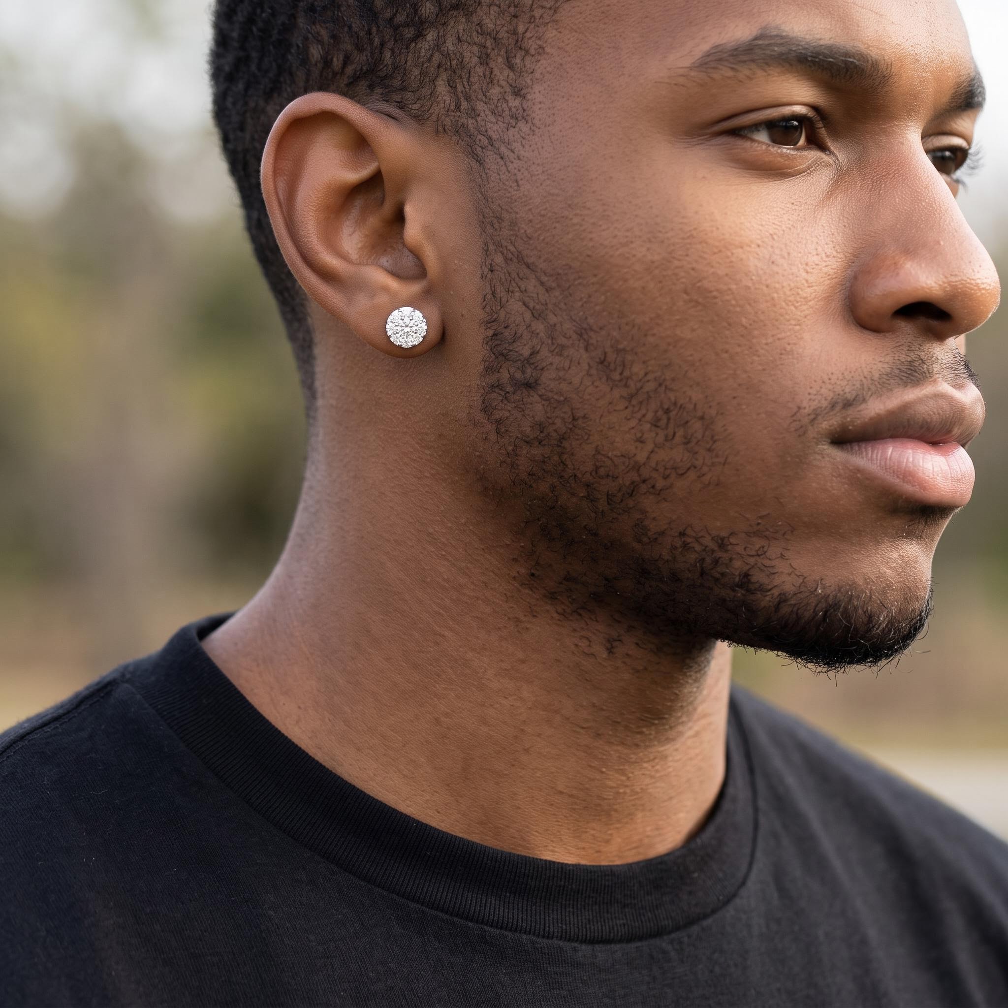 Iced Out Cluster Stud Earrings Iced Out Cluster Stud Earrings