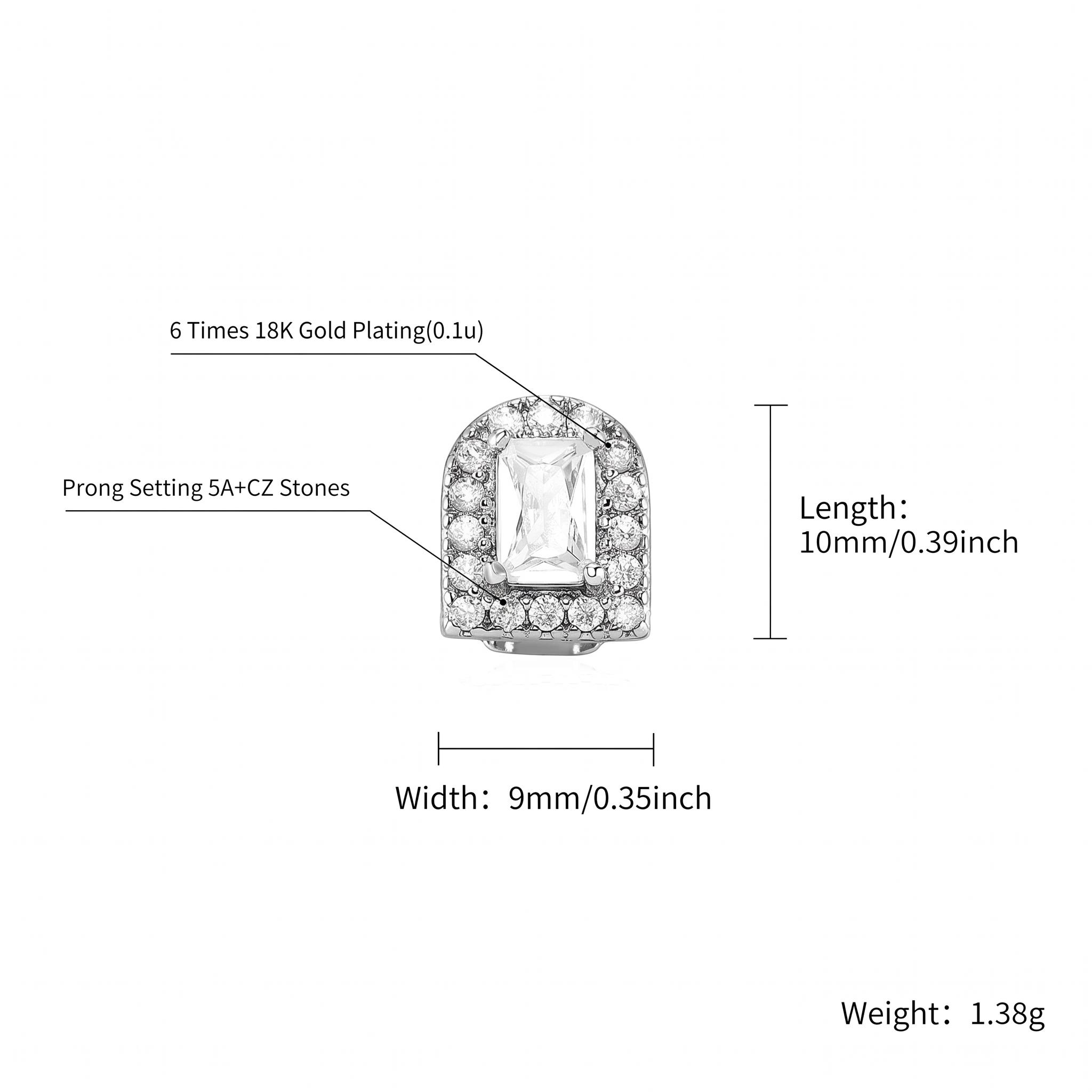Iced Out Pre-made Baguette Grillz Iced Out Pre-made Baguette Grillz