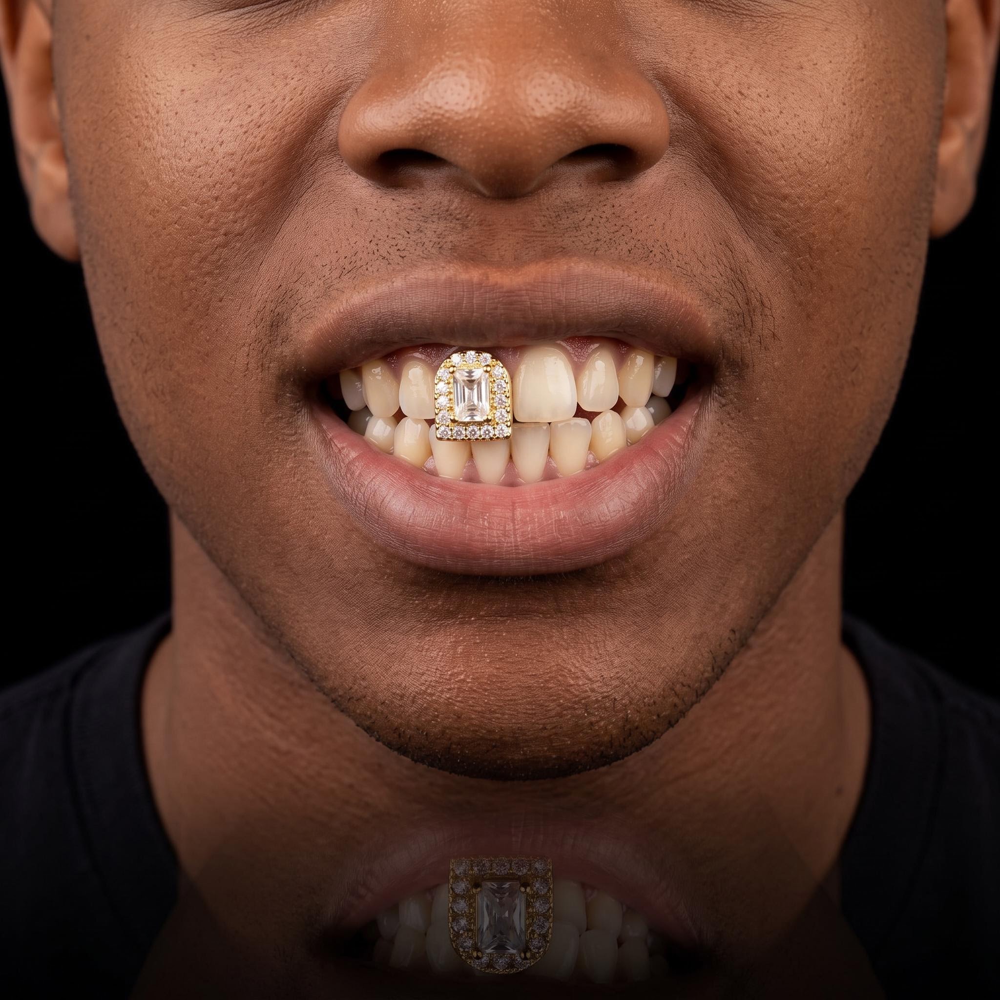Iced Out Pre-made Baguette Grillz Iced Out Pre-made Baguette Grillz