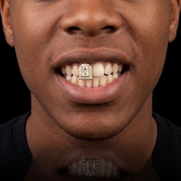 Iced Out Pre-made Baguette Grillz Iced Out Pre-made Baguette Grillz