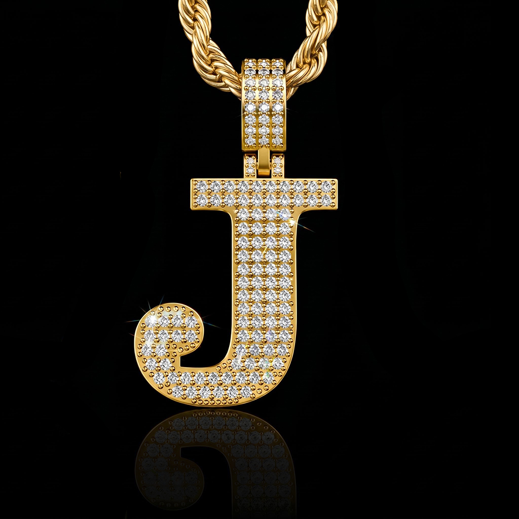 Iced Out A-Z 26 Letters Pendant Iced Out A-Z 26 Letters Pendant