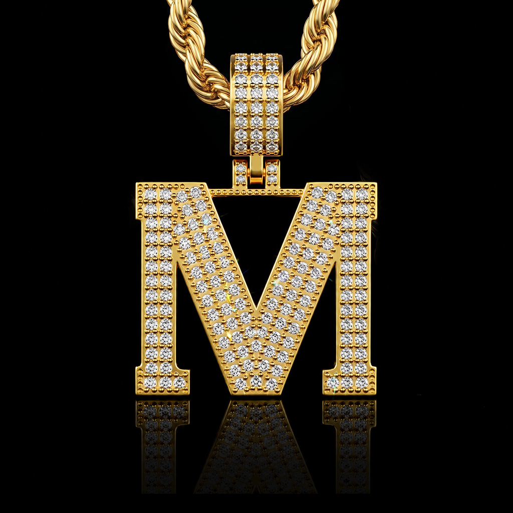 Iced Out A-Z 26 Letters Pendant Iced Out A-Z 26 Letters Pendant