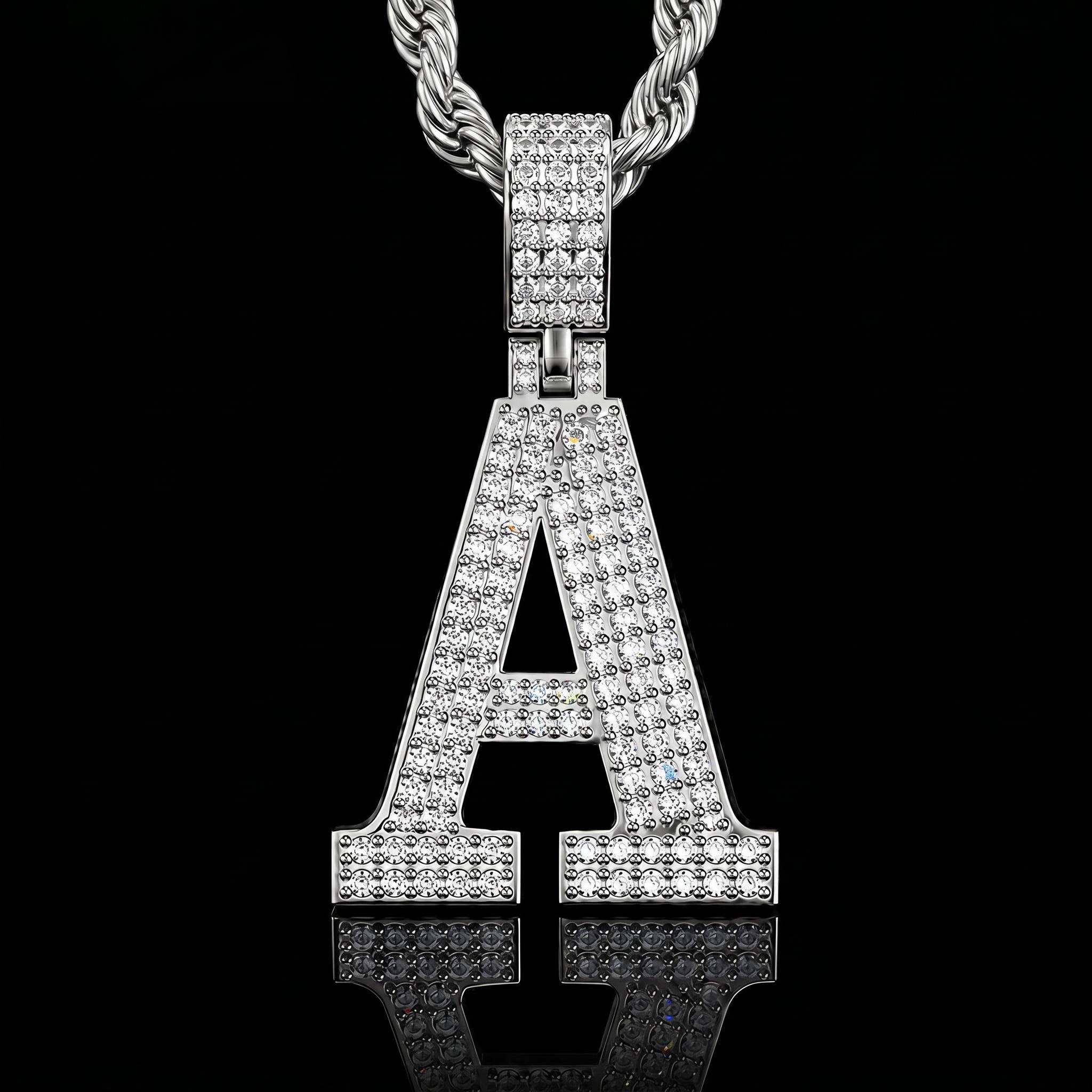 Iced Out A-Z 26 Letters Pendant Iced Out A-Z 26 Letters Pendant