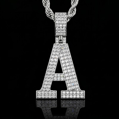 Iced Out A-Z 26 Letters Pendant