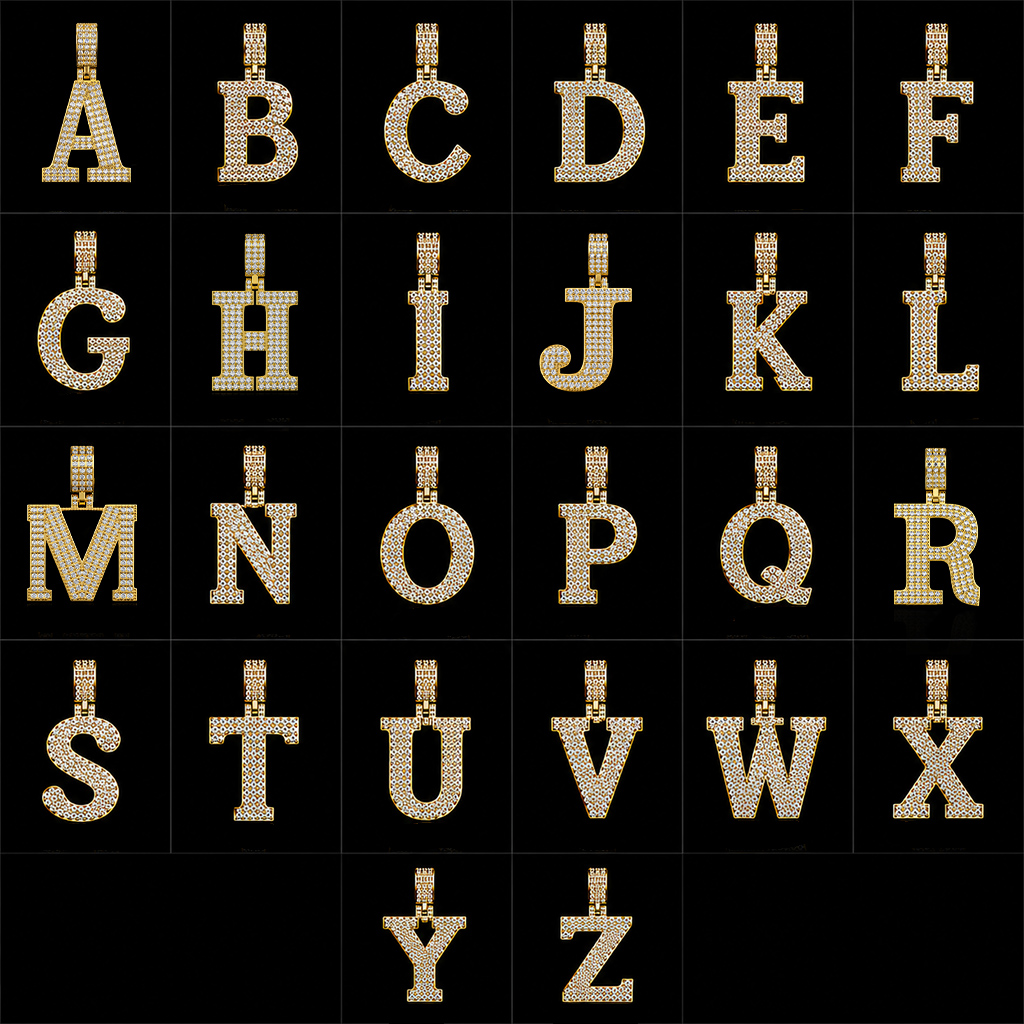 Iced Out A-Z 26 Letters Pendant Iced Out A-Z 26 Letters Pendant