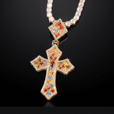 Iced Out Cross Pendant