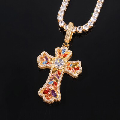 Iced Out Cross Pendant
