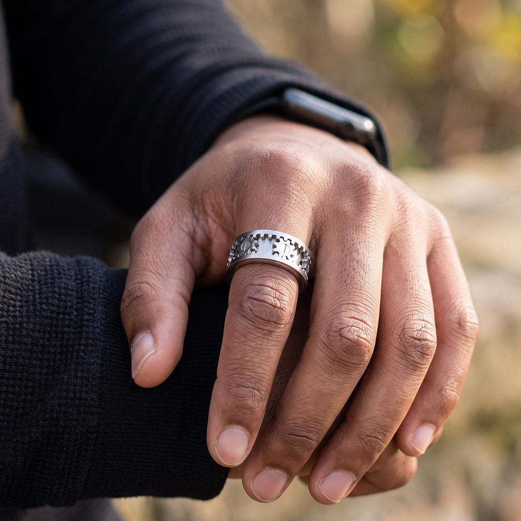 Stainless Steel Gear Spinner Ring Stainless Steel Gear Spinner Ring