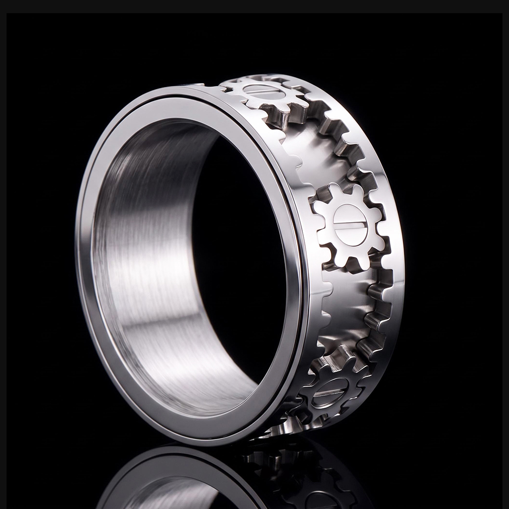 Stainless Steel Gear Spinner Ring Stainless Steel Gear Spinner Ring