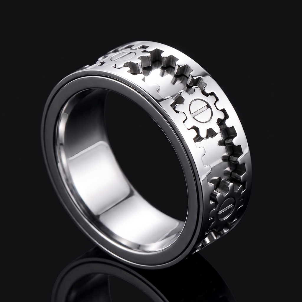 Stainless Steel Gear Spinner Ring Stainless Steel Gear Spinner Ring