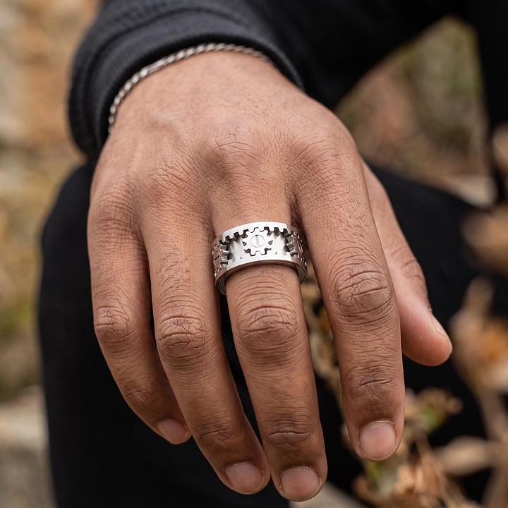 Stainless Steel Gear Spinner Ring