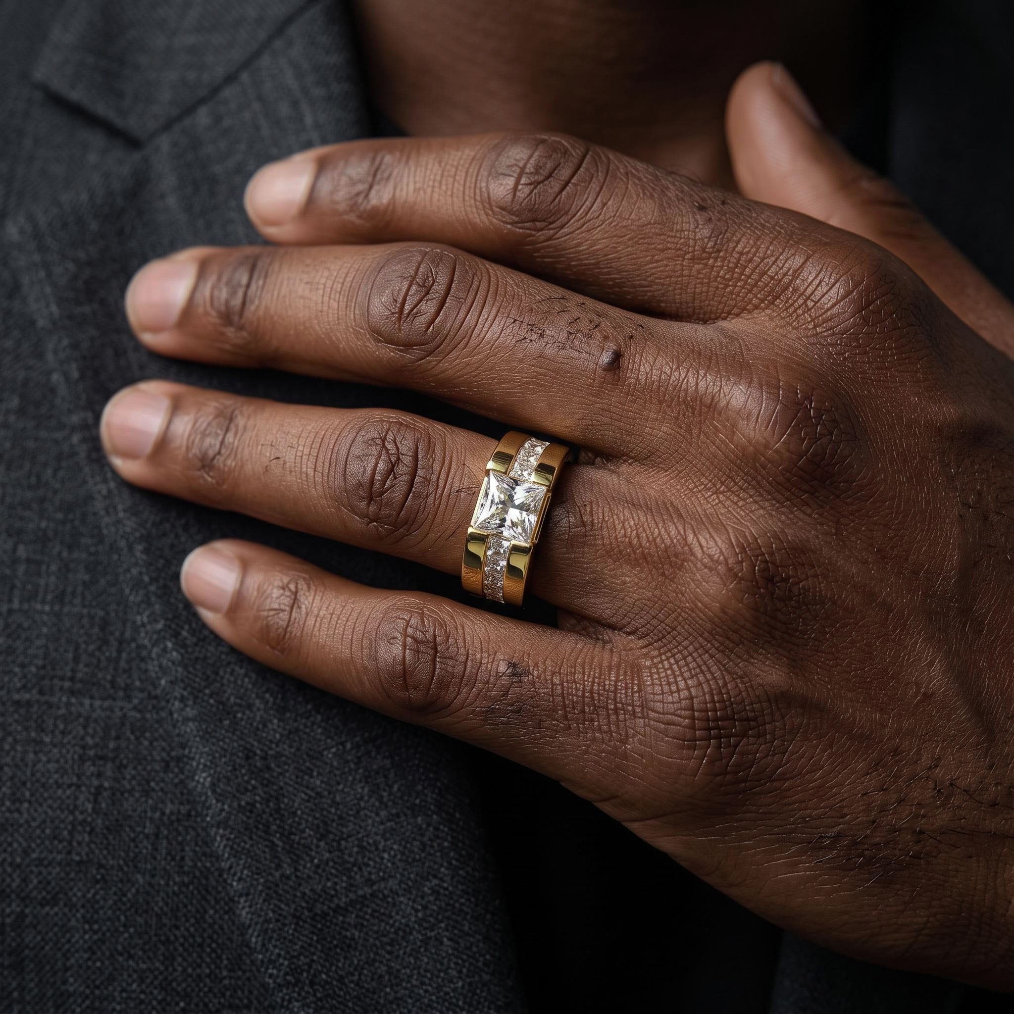 Iced Out Princess Cut Statement Ring Iced Out Princess Cut Statement Ring