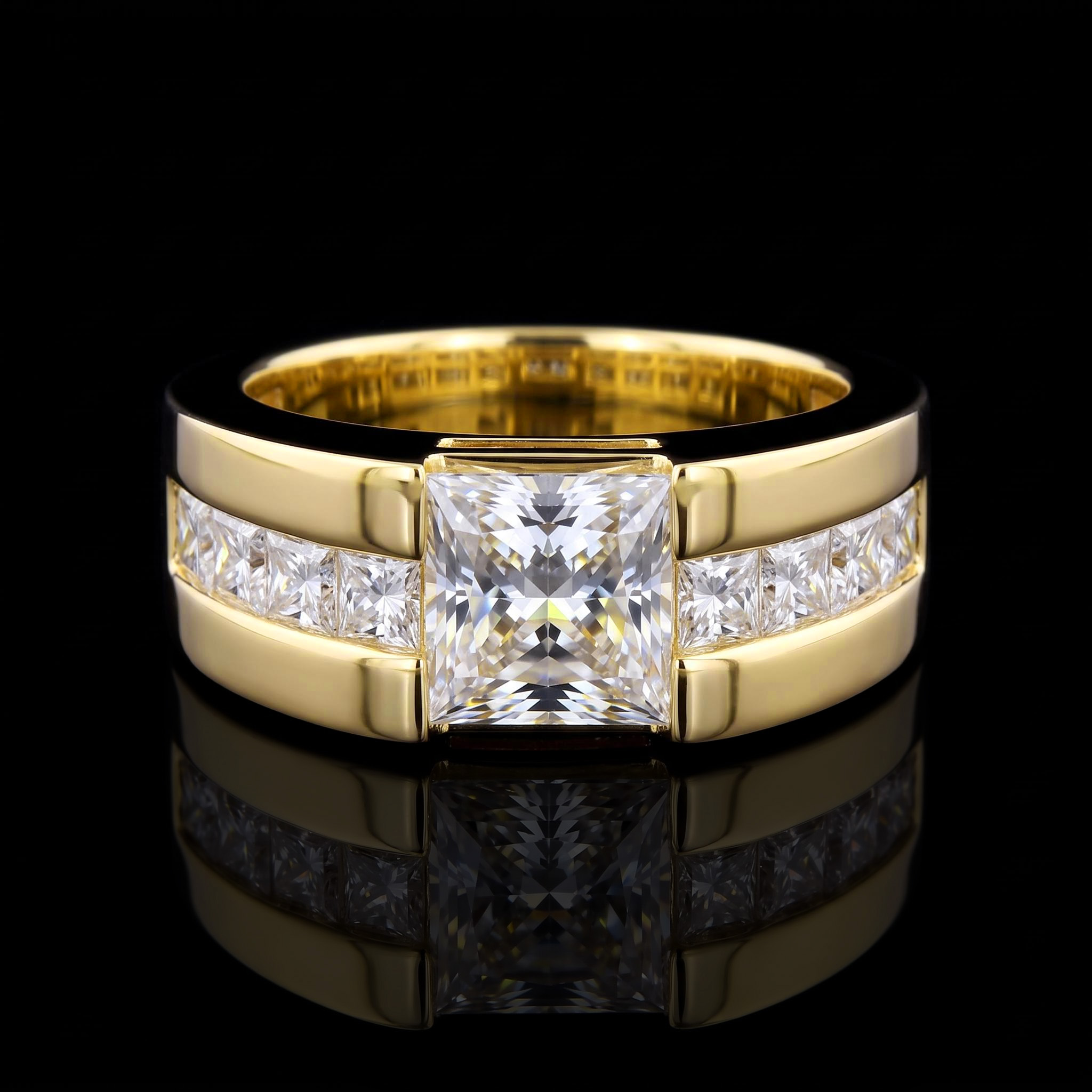 Iced Out Princess Cut Statement Ring Iced Out Princess Cut Statement Ring