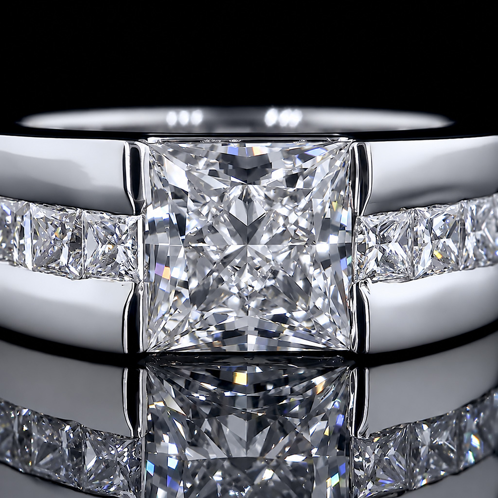 Iced Out Princess Cut Statement Ring Iced Out Princess Cut Statement Ring