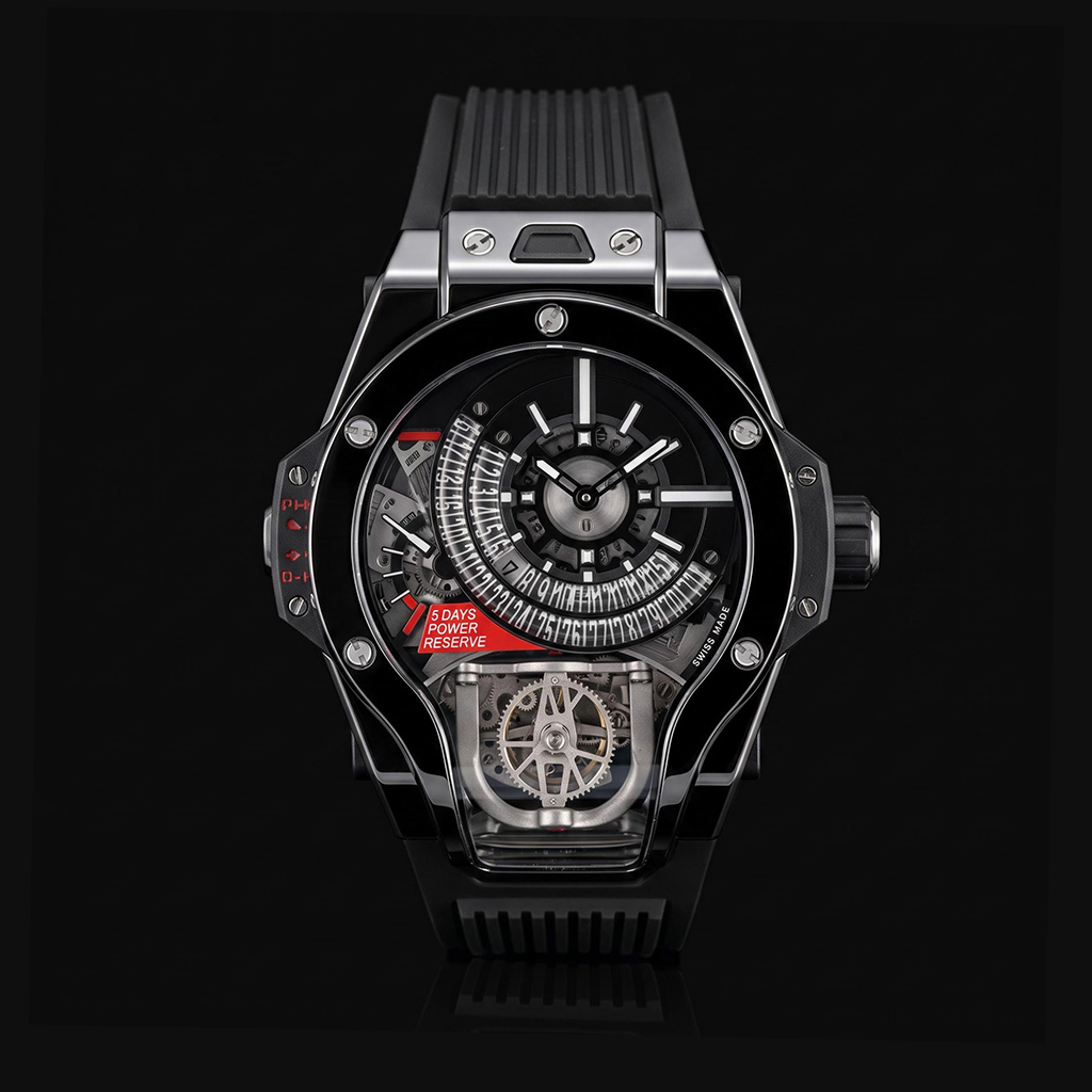 Black Stainless Steel Men's Watch with Silicone Strap Black Stainless Steel Men's Watch with Silicone Strap