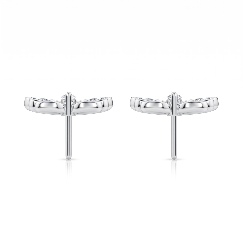 0.63ct.tw. Fully Paved Blue Glue Butterfly Stud Earrings 0.63ct.tw. Fully Paved Blue Glue Butterfly Stud Earrings