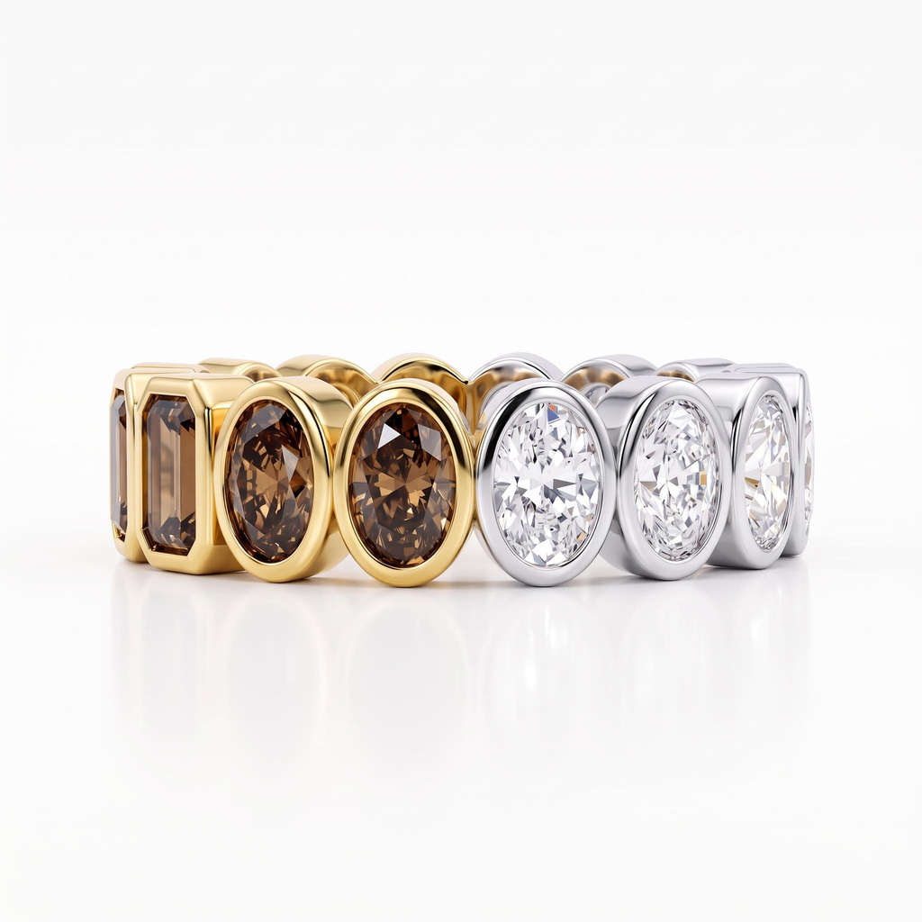 5.32 ct.tw. Alternating Emerald-Cut & Oval Full Eternity Band Ring 5.32 ct.tw. Alternating Emerald-Cut & Oval Full Eternity Band Ring
