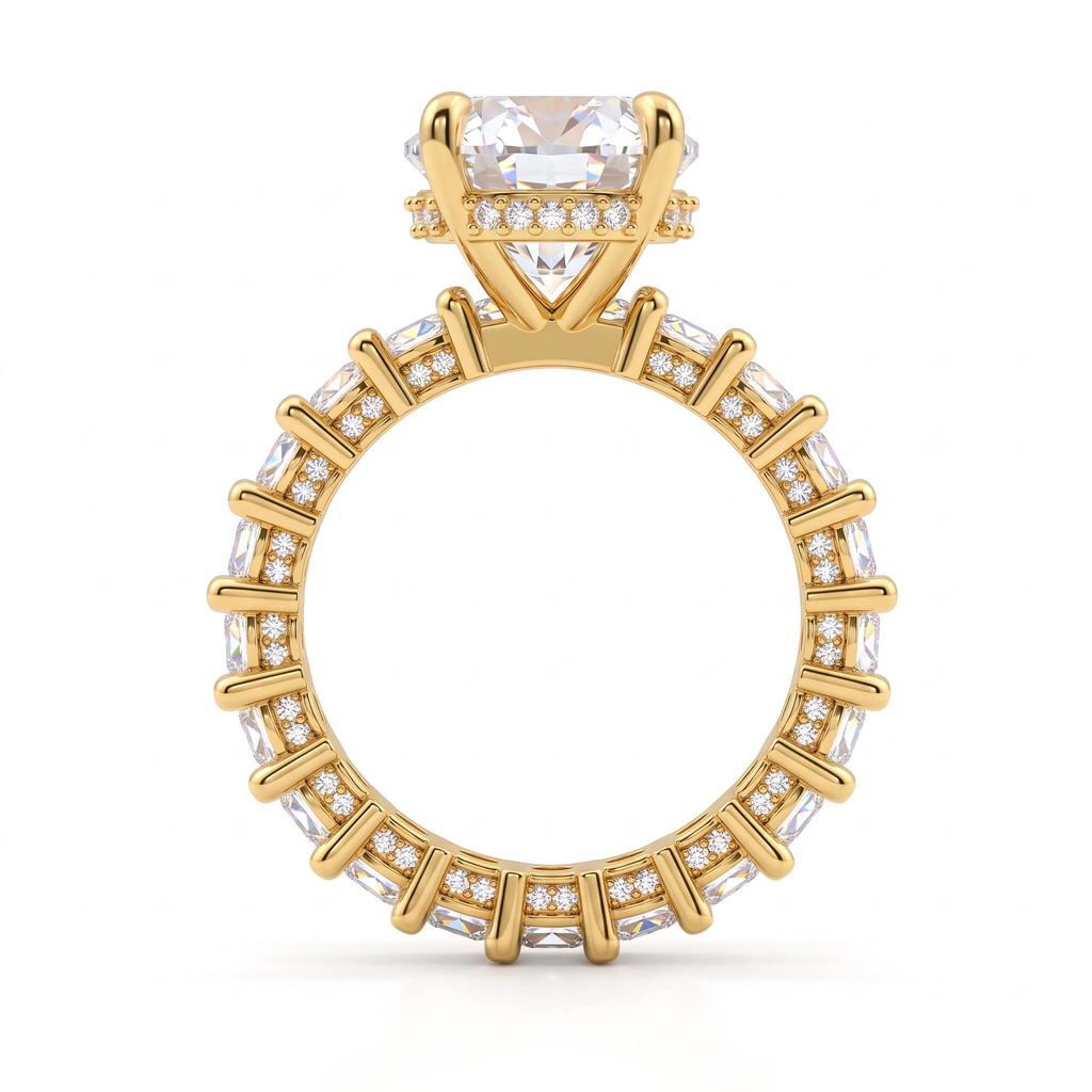 12.47 ct.tw. Oval Double Row Stone-Set Ring 12.47 ct.tw. Oval Double Row Stone-Set Ring