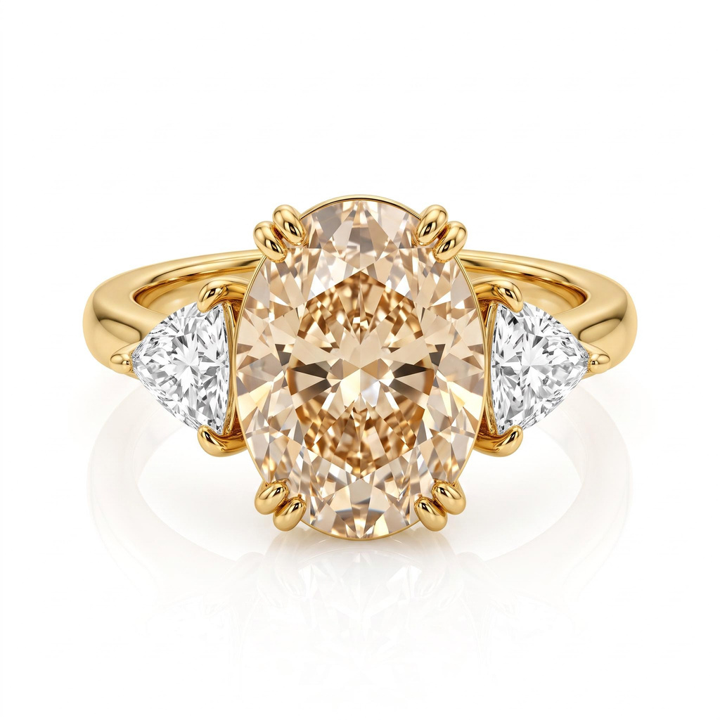 11.9ct.tw. Oval Champagne Ring 11.9ct.tw. Oval Champagne Ring