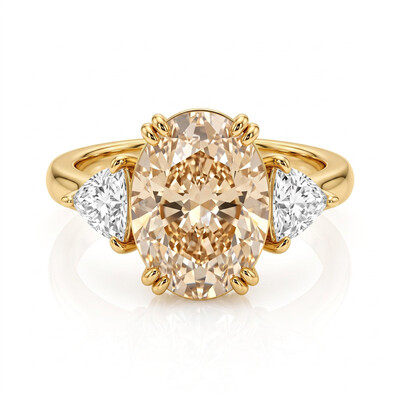 11.9ct.tw. Oval Champagne Ring