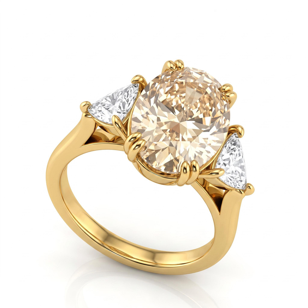 11.9ct.tw. Oval Champagne Ring 11.9ct.tw. Oval Champagne Ring