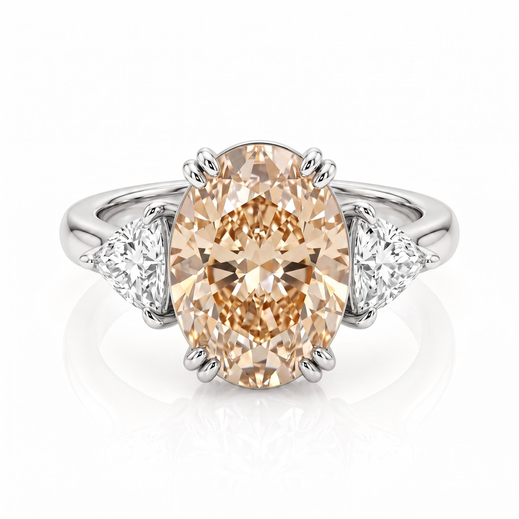 11.9ct.tw. Oval Champagne Ring 11.9ct.tw. Oval Champagne Ring