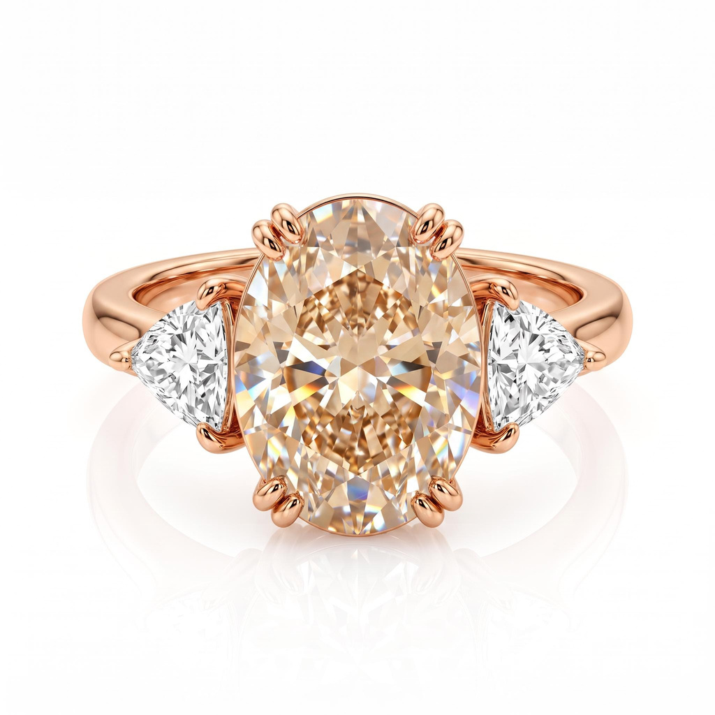 11.9ct.tw. Oval Champagne Ring 11.9ct.tw. Oval Champagne Ring