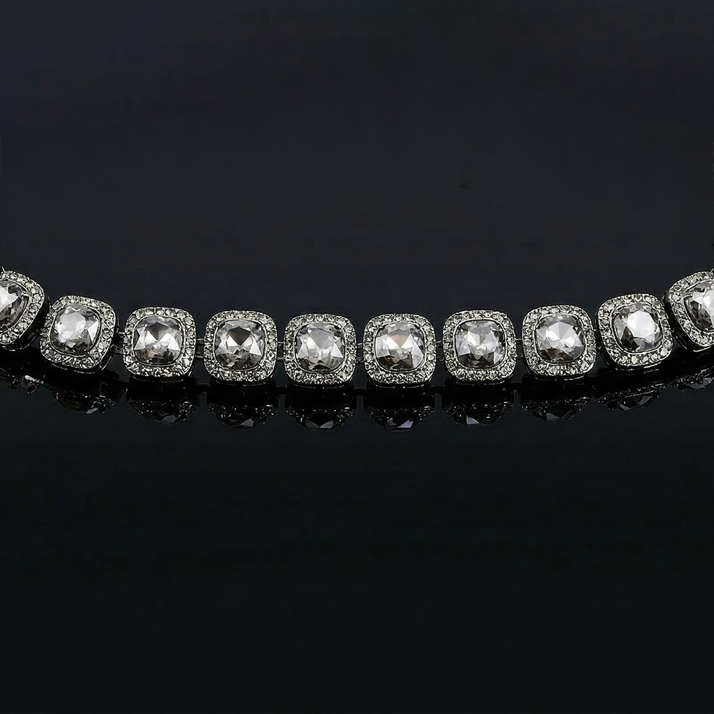 12mm Clustered Tennis Bracelet in Black Gold 12mm Clustered Tennis Bracelet in Black Gold