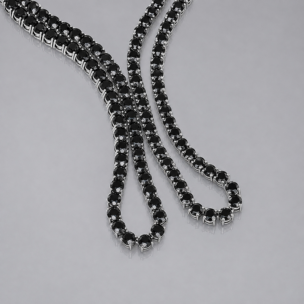 5mm Black Tennis Chain 5mm Black Tennis Chain