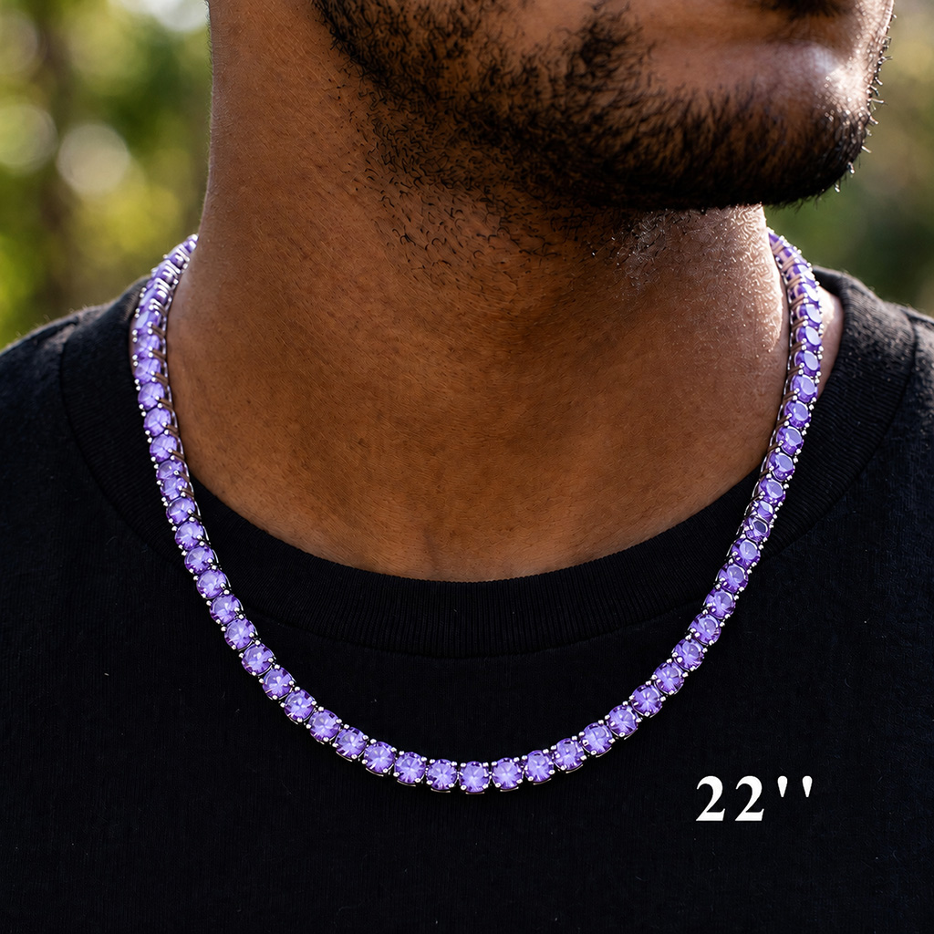 5mm Purple Tennis Chain 5mm Purple Tennis Chain