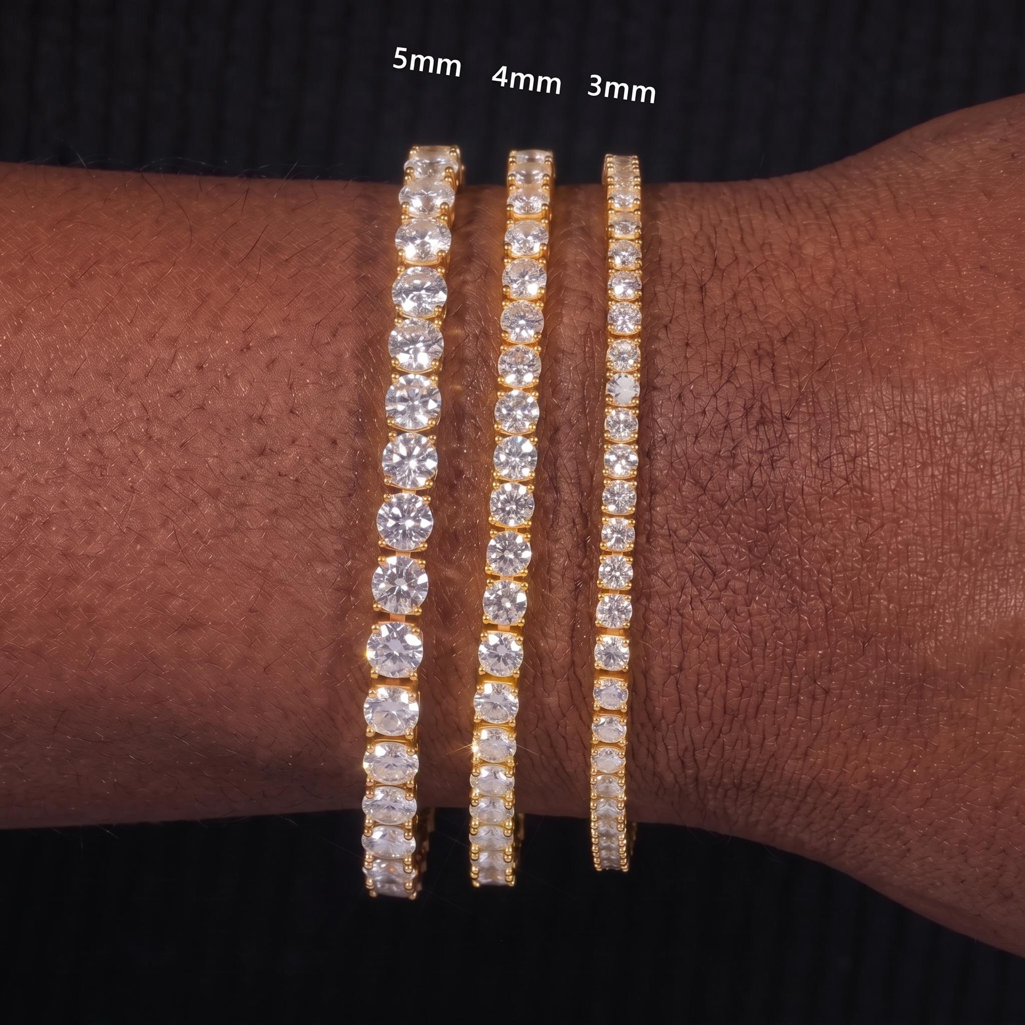3mm/4mm/5mm Moissanite Tennis Bracelet