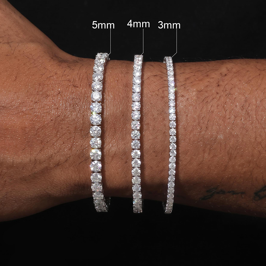 3mm/4mm/5mm Moissanite Tennis Bracelet