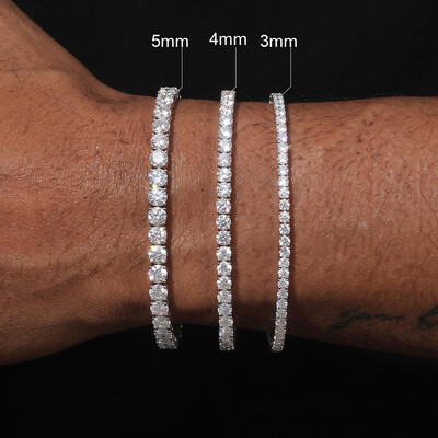 3mm/4mm/5mm Moissanite Tennis Bracelet