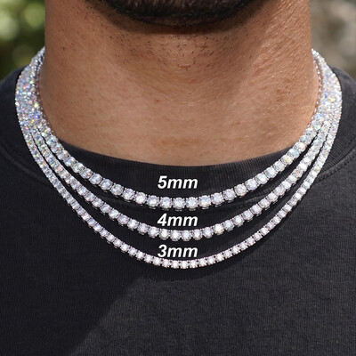 3mm/4mm/5mm Moissanite Tennis Chain