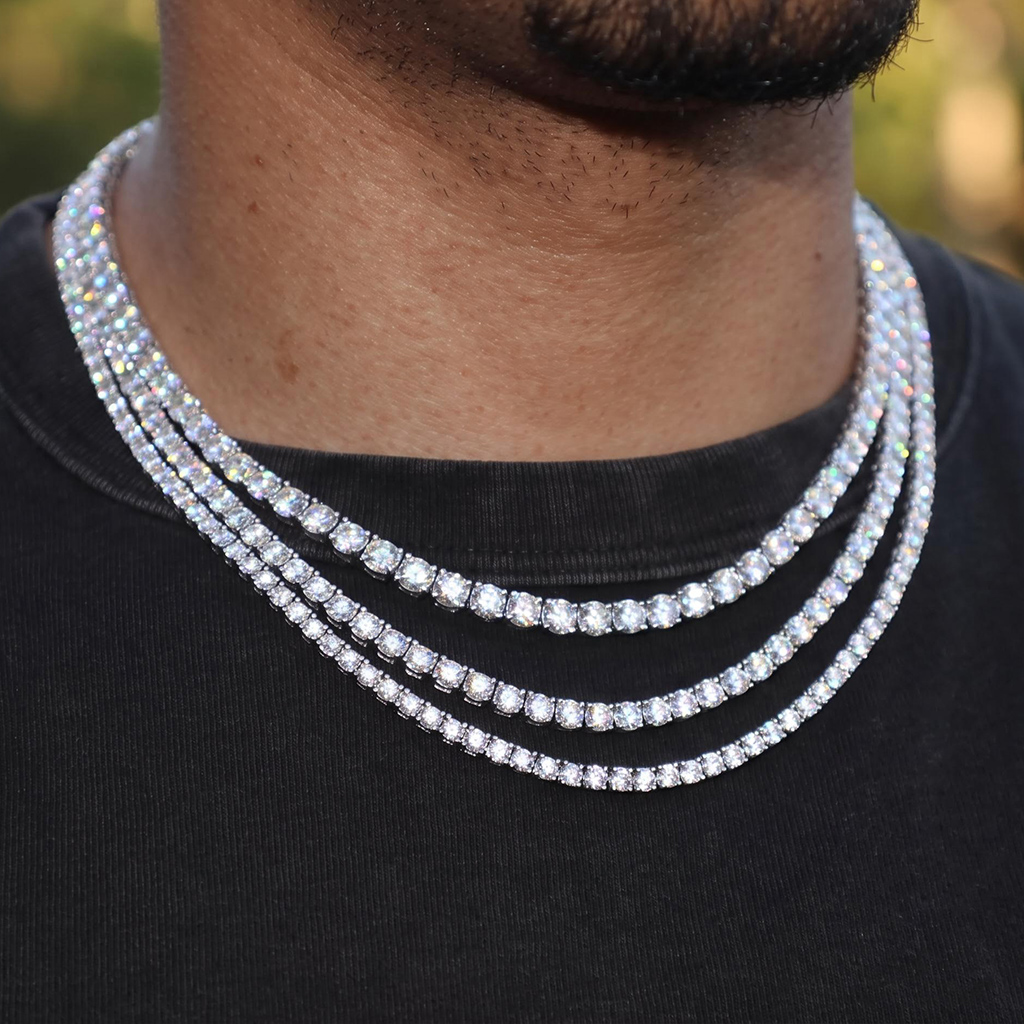3mm/4mm/5mm Moissanite Tennis Chain 3mm/4mm/5mm Moissanite Tennis Chain