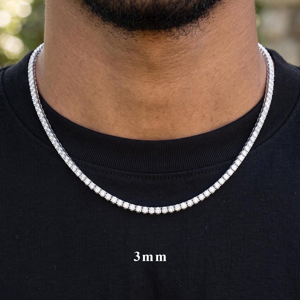 3mm/4mm/5mm Moissanite Tennis Chain 3mm/4mm/5mm Moissanite Tennis Chain