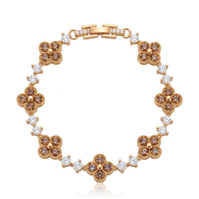 12.73 ct.tw. Four Leaf Clover Round Gemstone Bracelet