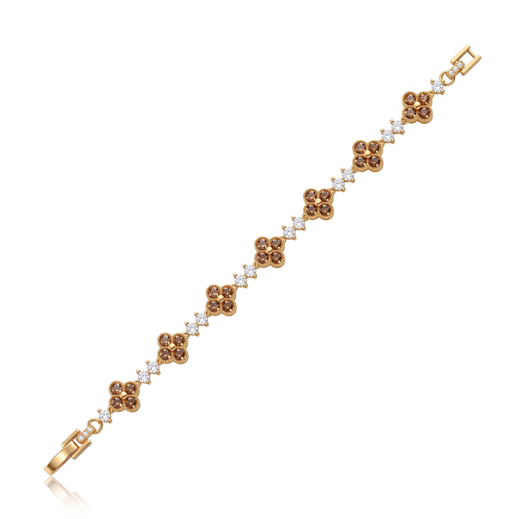 12.73 ct.tw. Four Leaf Clover Round Gemstone Bracelet 12.73 ct.tw. Four Leaf Clover Round Gemstone Bracelet