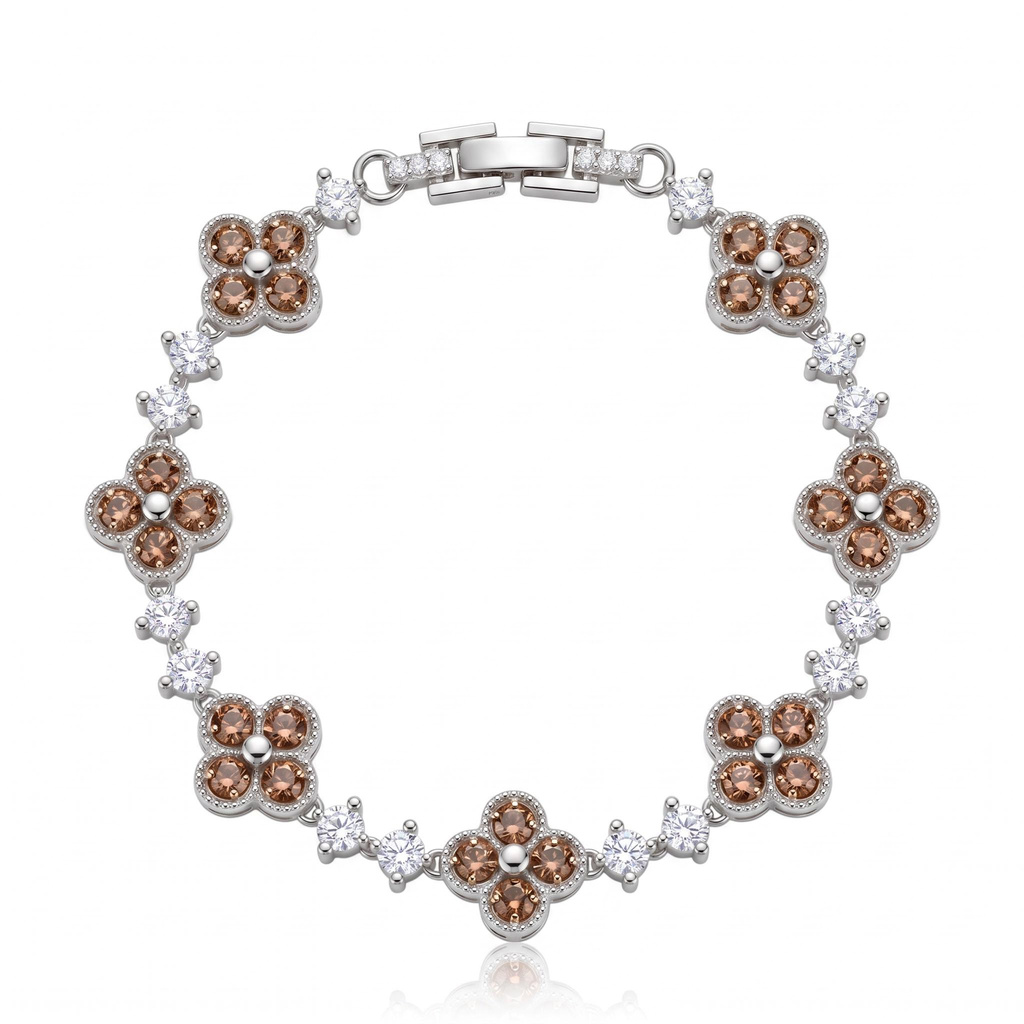 12.73 ct.tw. Four Leaf Clover Round Gemstone Bracelet 12.73 ct.tw. Four Leaf Clover Round Gemstone Bracelet
