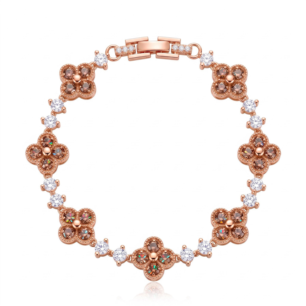 12.73 ct.tw. Four Leaf Clover Round Gemstone Bracelet 12.73 ct.tw. Four Leaf Clover Round Gemstone Bracelet