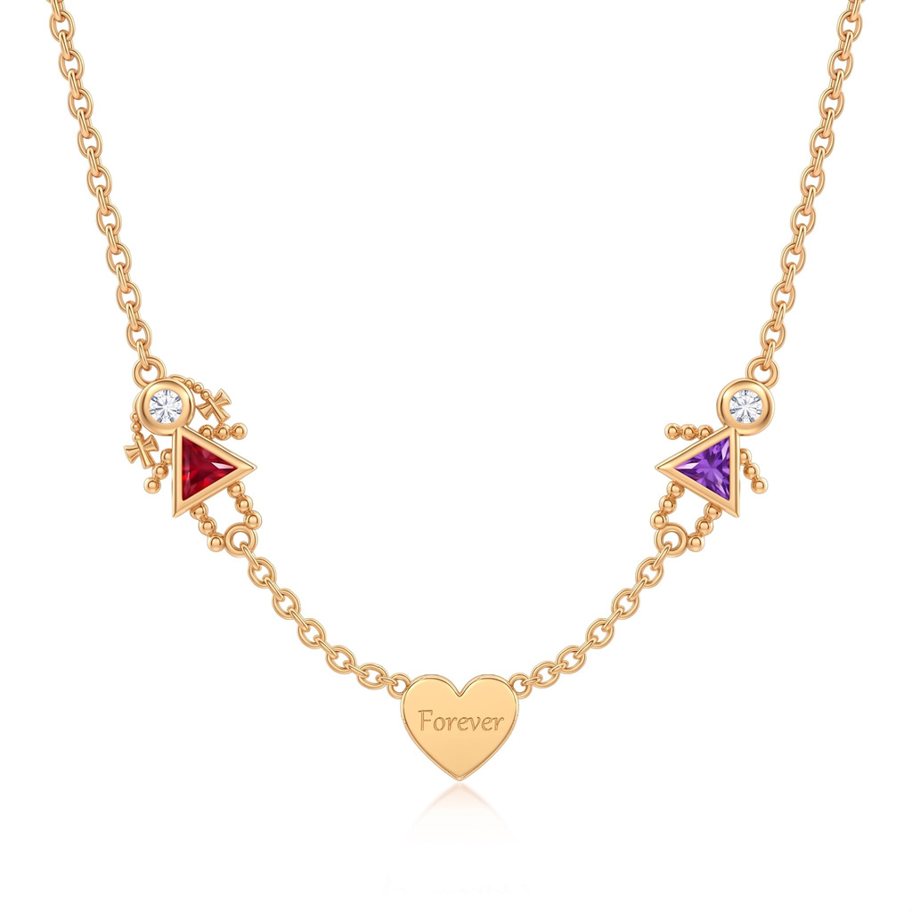 1.77 ct.tw. Customizable Name Braid Girl Bald Guy Birthstone Heart-shaped Necklace 1.77 ct.tw. Customizable Name Braid Girl Bald Guy Birthstone Heart-shaped Necklace