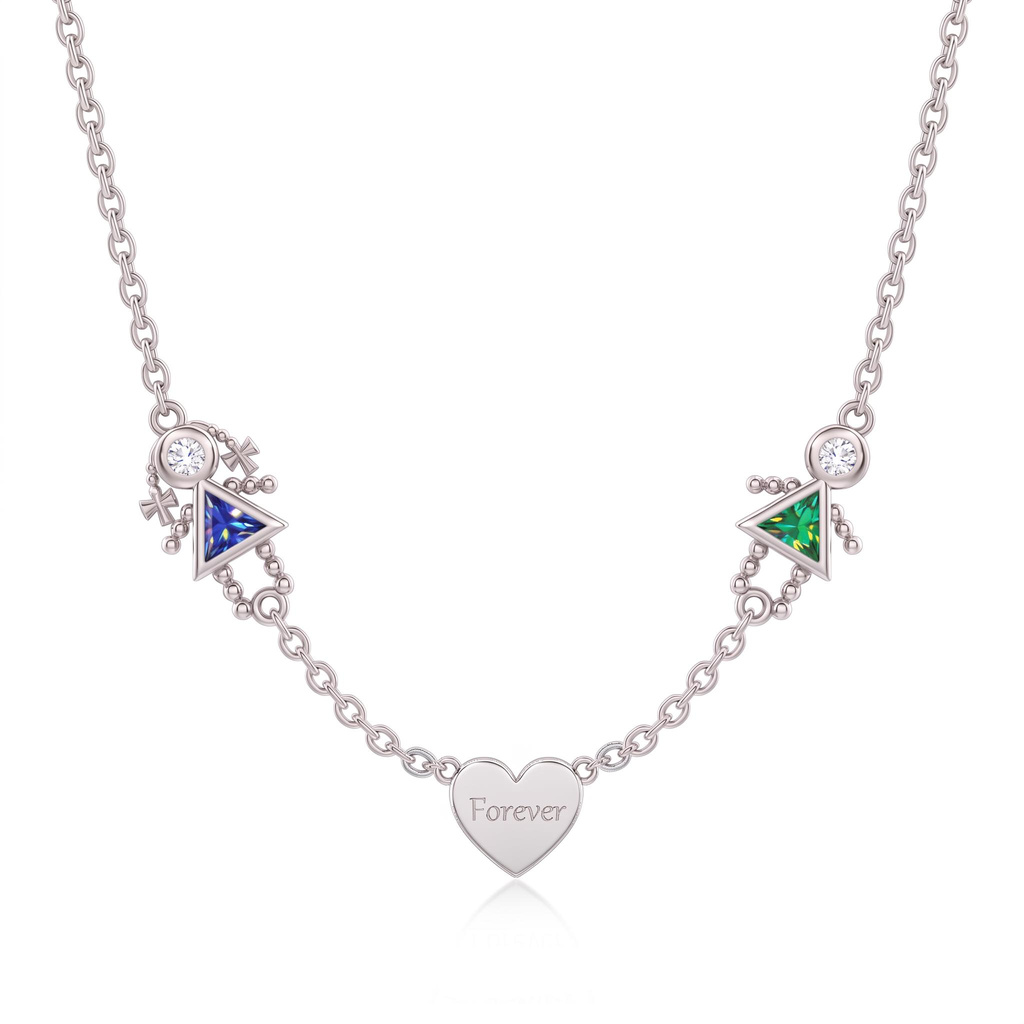1.77 ct.tw. Customizable Name Braid Girl Bald Guy Birthstone Heart-shaped Necklace 1.77 ct.tw. Customizable Name Braid Girl Bald Guy Birthstone Heart-shaped Necklace