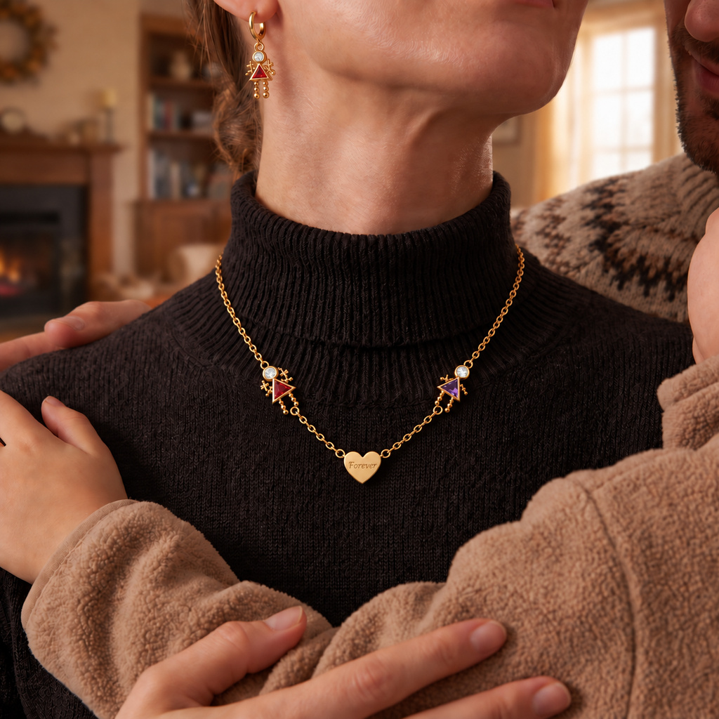 1.77 ct.tw. Customizable Name Braid Girl Bald Guy Birthstone Heart-shaped Necklace 1.77 ct.tw. Customizable Name Braid Girl Bald Guy Birthstone Heart-shaped Necklace