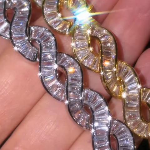 Iced Out 10mm Baguette DNA Bracelet
