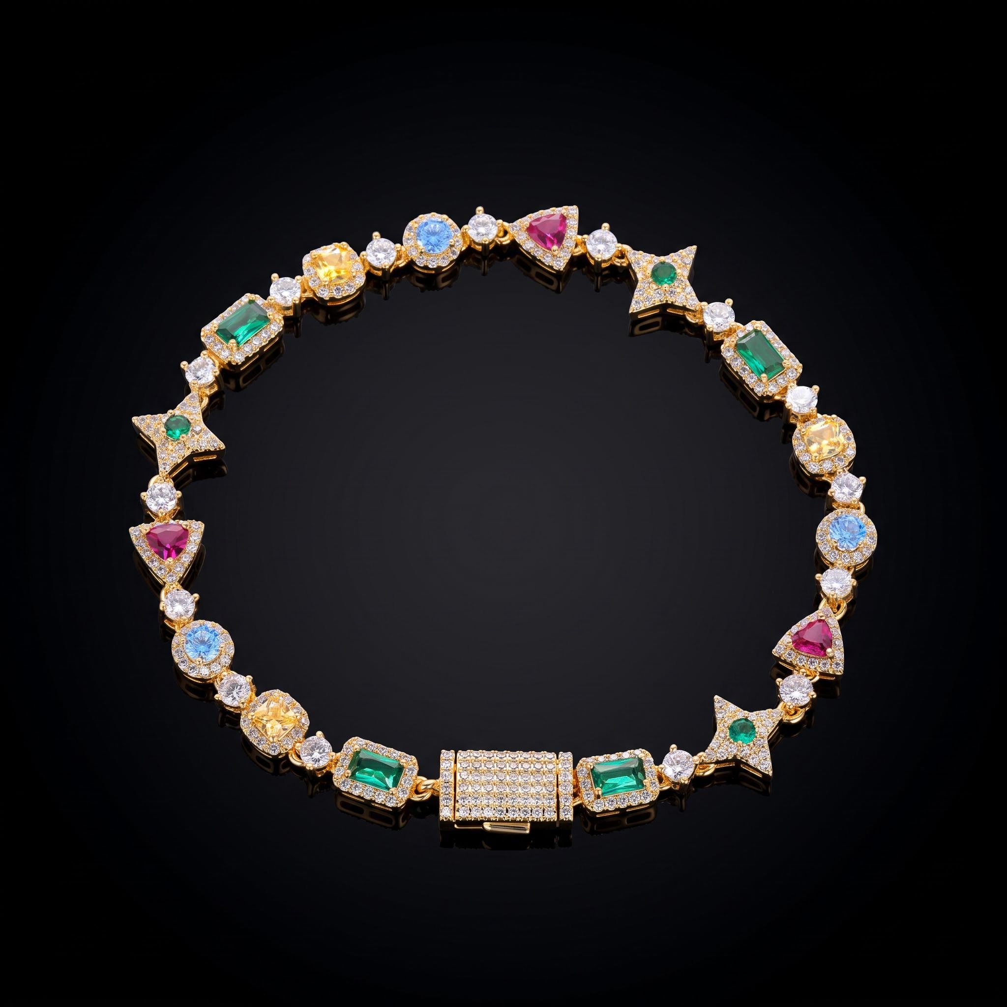 Iced Out 7mm Multi-color Diamonds Bracelet Iced Out 7mm Multi-color Diamonds Bracelet