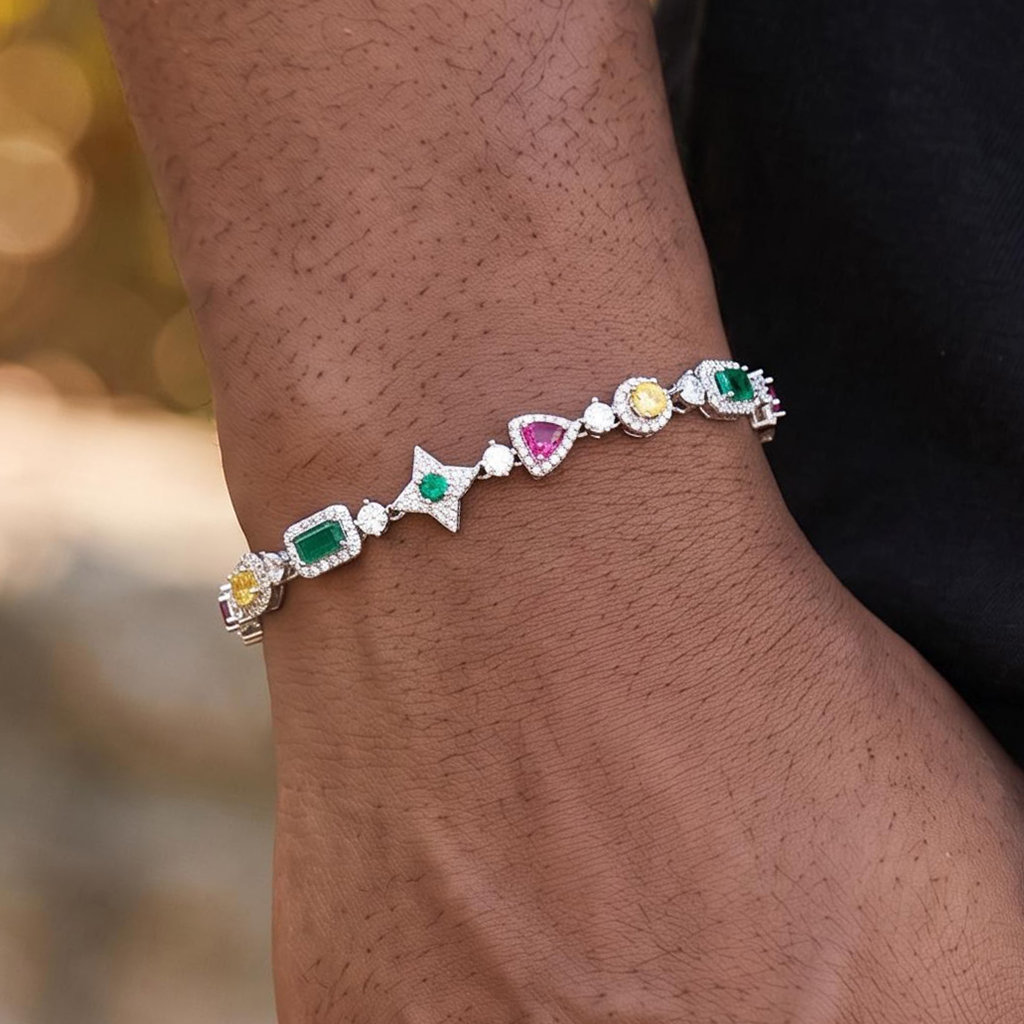 Iced Out 7mm Multi-color Diamonds Bracelet Iced Out 7mm Multi-color Diamonds Bracelet