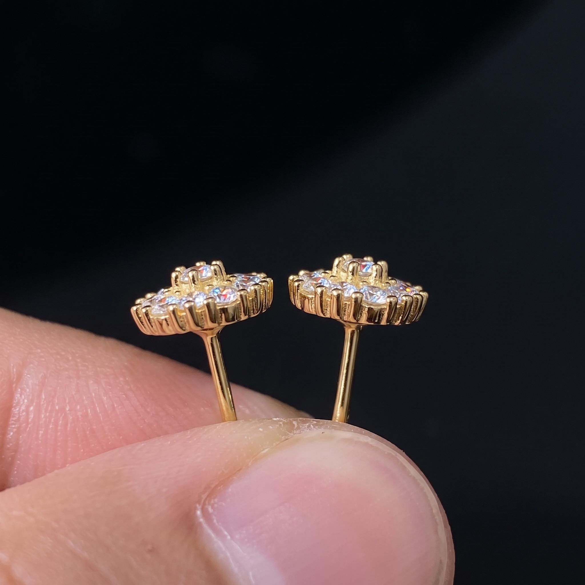 Iced Out Baguette Cluster Earrings Iced Out Baguette Cluster Earrings
